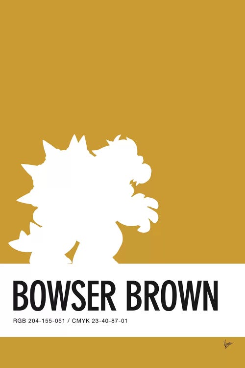 Minimal Colorcode Poster Bowser