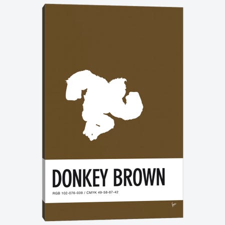 Minimal Colorcode Poster Donkey Kong Canvas Print #CKG926} by Chungkong Art Print