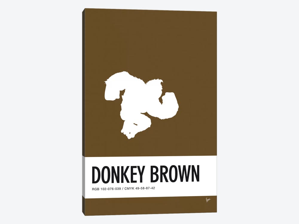 Minimal Colorcode Poster Donkey Kong by Chungkong 1-piece Canvas Art Print