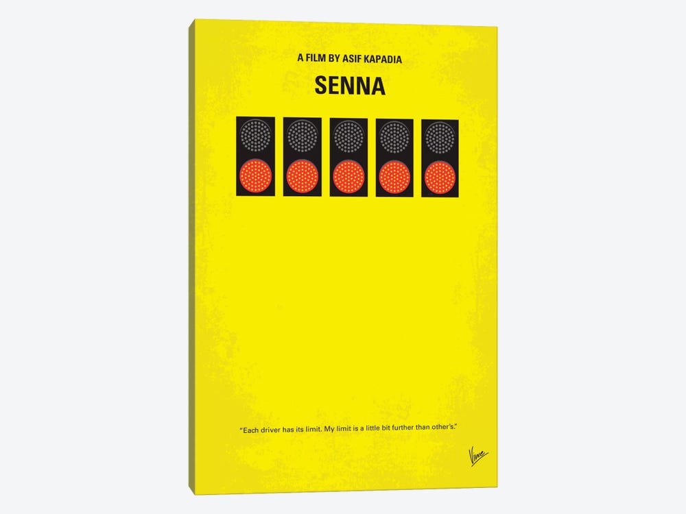Senna Minimal Movie Poster by Chungkong 1-piece Canvas Art