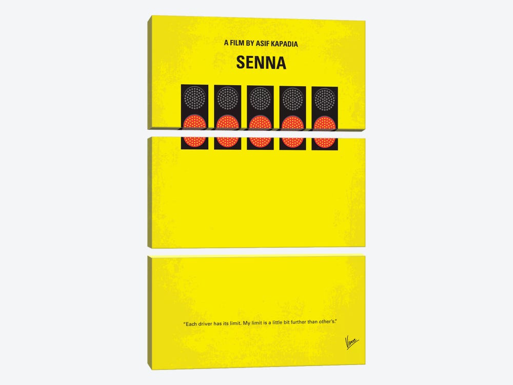 Senna Minimal Movie Poster by Chungkong 3-piece Canvas Artwork