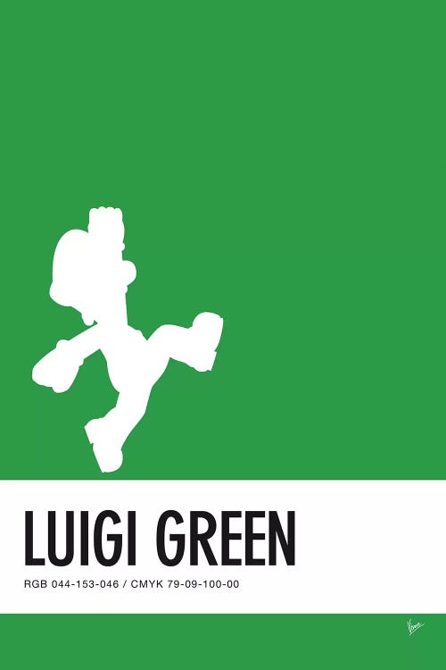 Minimal Colorcode Poster Luigi