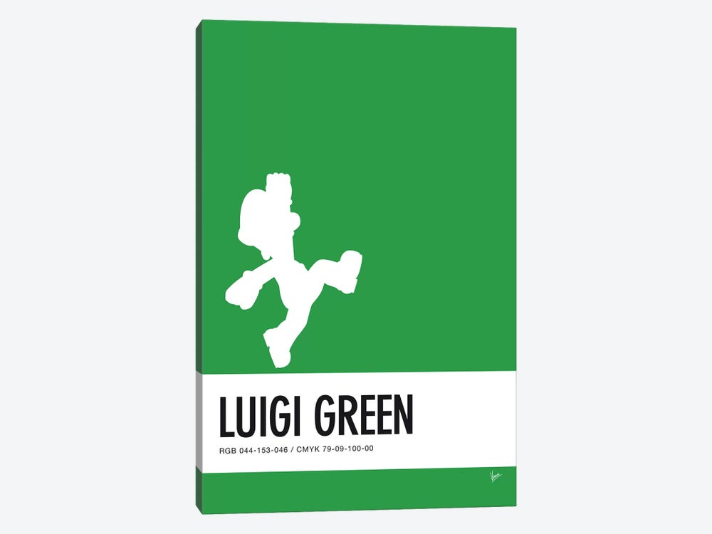 Minimal Colorcode Poster Luigi by Chungkong 1-piece Canvas Artwork