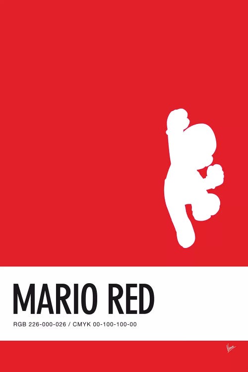 Minimal Colorcode Poster Mario