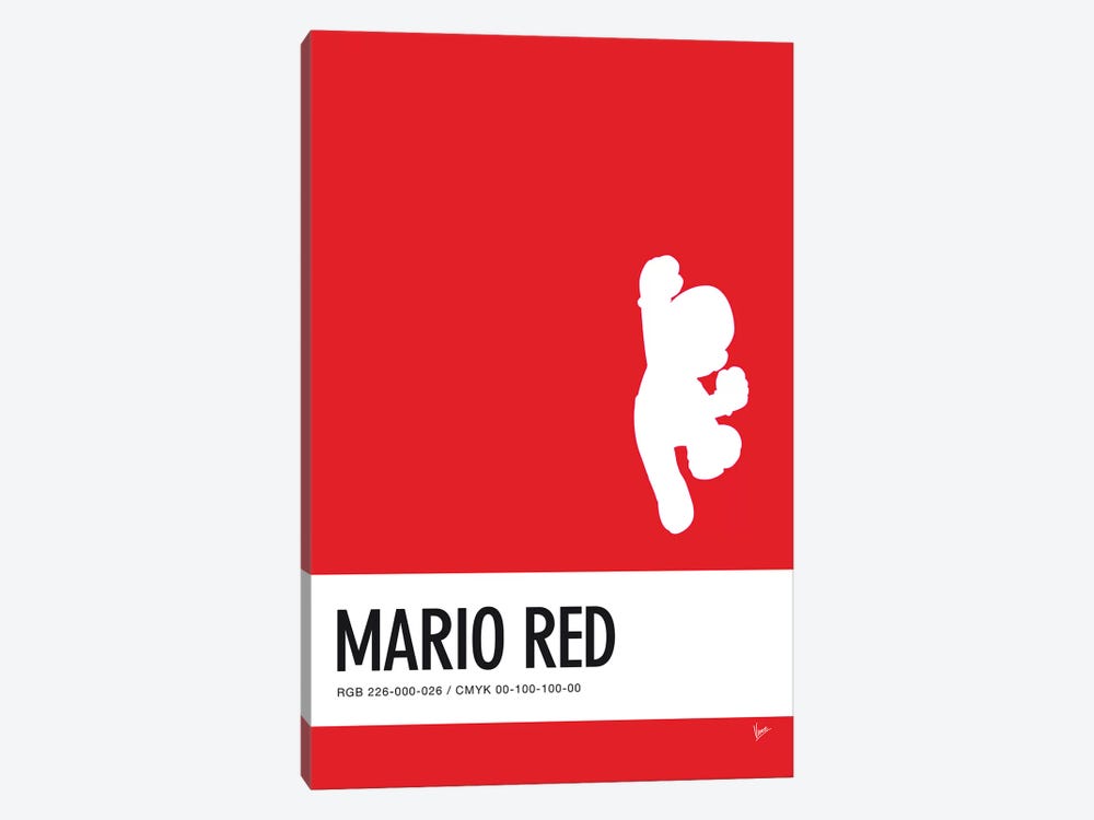 Minimal Colorcode Poster Mario by Chungkong 1-piece Canvas Art