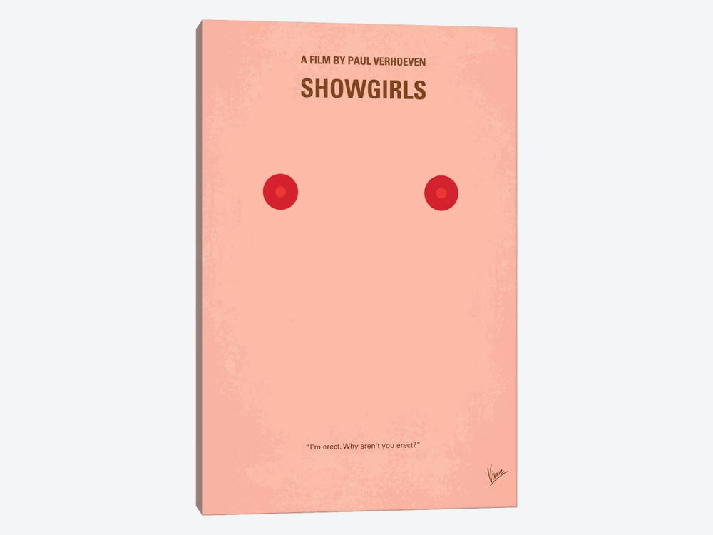 Showgirls Minimal Movie Poster by Chungkong 1-piece Canvas Art Print