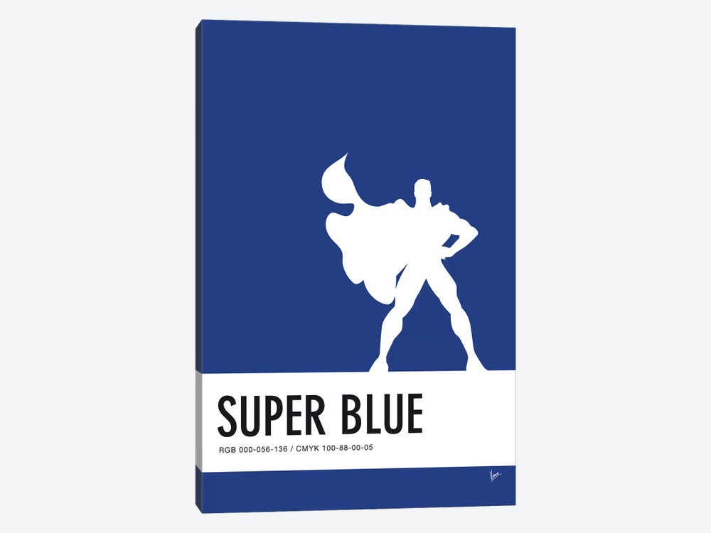 Minimal Colorcode Poster Superman by Chungkong 1-piece Canvas Wall Art