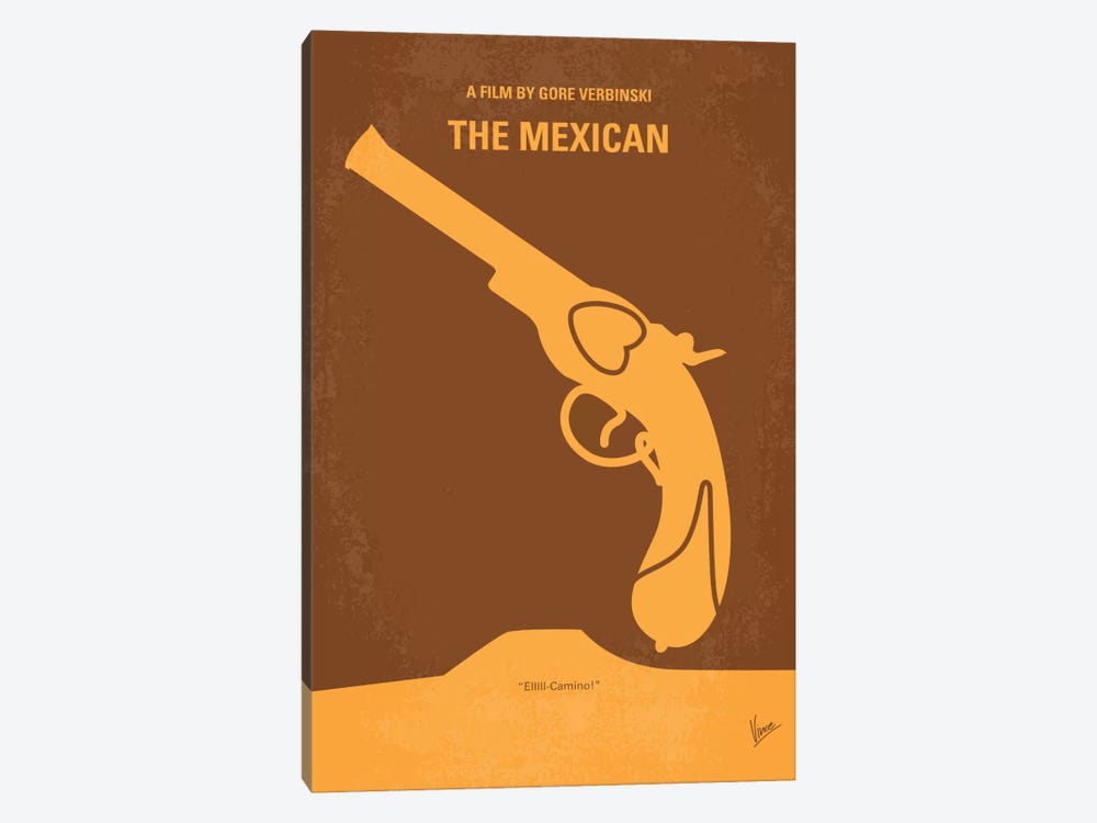 The Mexican Minimal Movie Poster by Chungkong 1-piece Canvas Wall Art