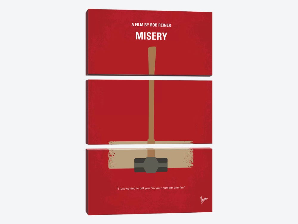 Misery Minimal Movie Poster by Chungkong 3-piece Canvas Wall Art