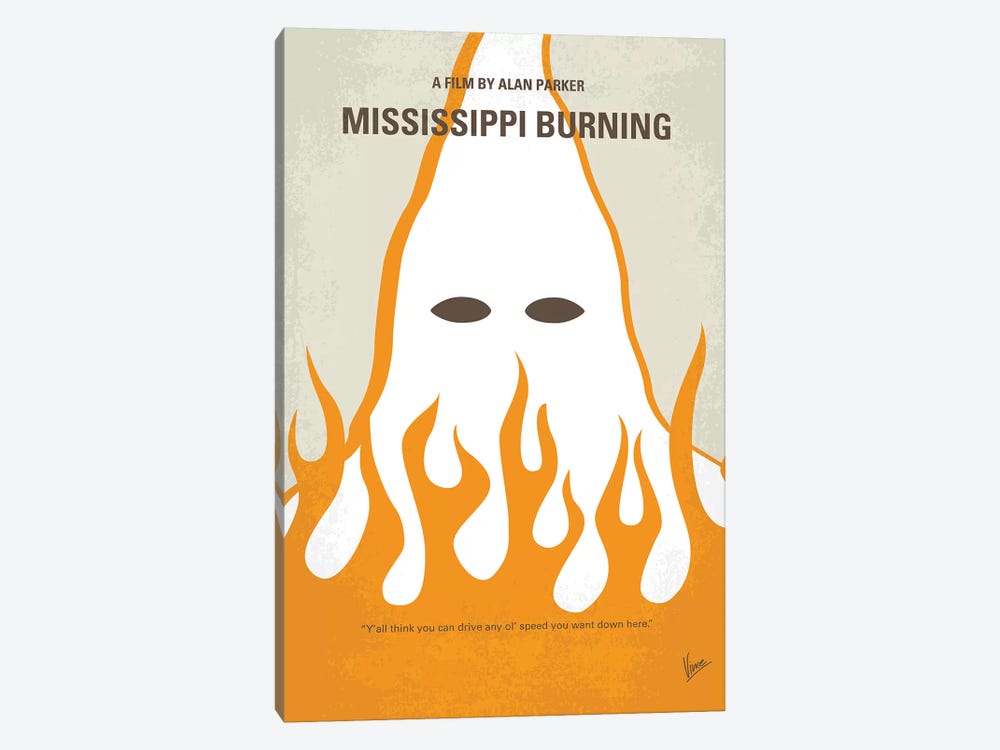 Mississippi Burning Minimal Movie Poster by Chungkong 1-piece Art Print