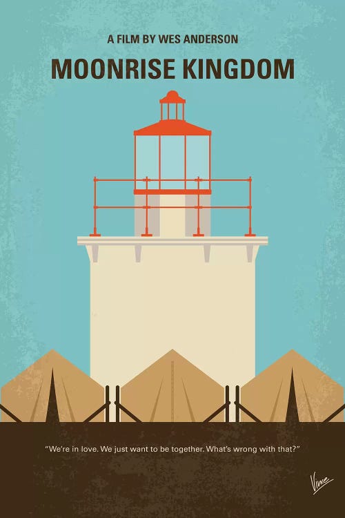 Moonrise Kingdom Minimal Movie Poster by Chungkong wall art