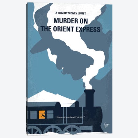 Murder On The Orient Express Minimal Movie Poster Canvas Print #CKG959} by Chungkong Art Print
