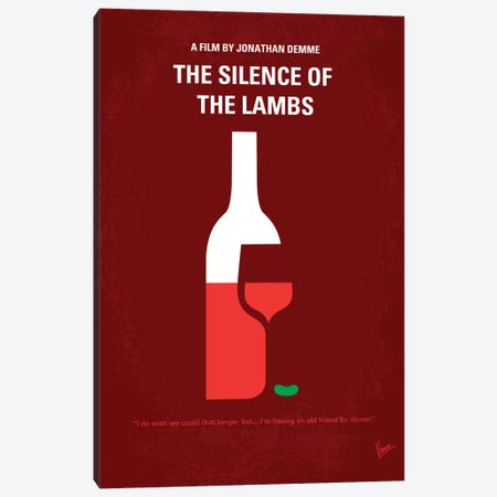 Silence Of The Lambs Minimal Movie Poster Canvas Print #CKG95} by Chungkong Art Print