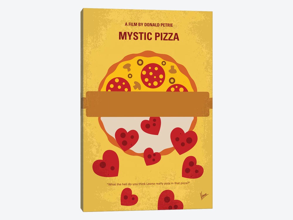 Mystic Pizza Minimal Movie Poster by Chungkong 1-piece Canvas Print