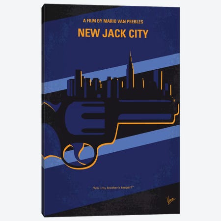 New Jack City Minimal Movie Poster Canvas Print #CKG962} by Chungkong Canvas Art