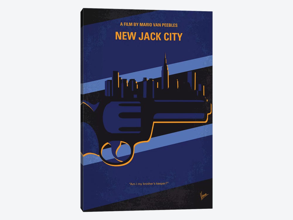 New Jack City Minimal Movie Poster by Chungkong 1-piece Canvas Art Print
