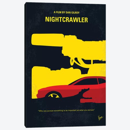 Nightcrawler Minimal Movie Poster Canvas Print #CKG963} by Chungkong Canvas Art