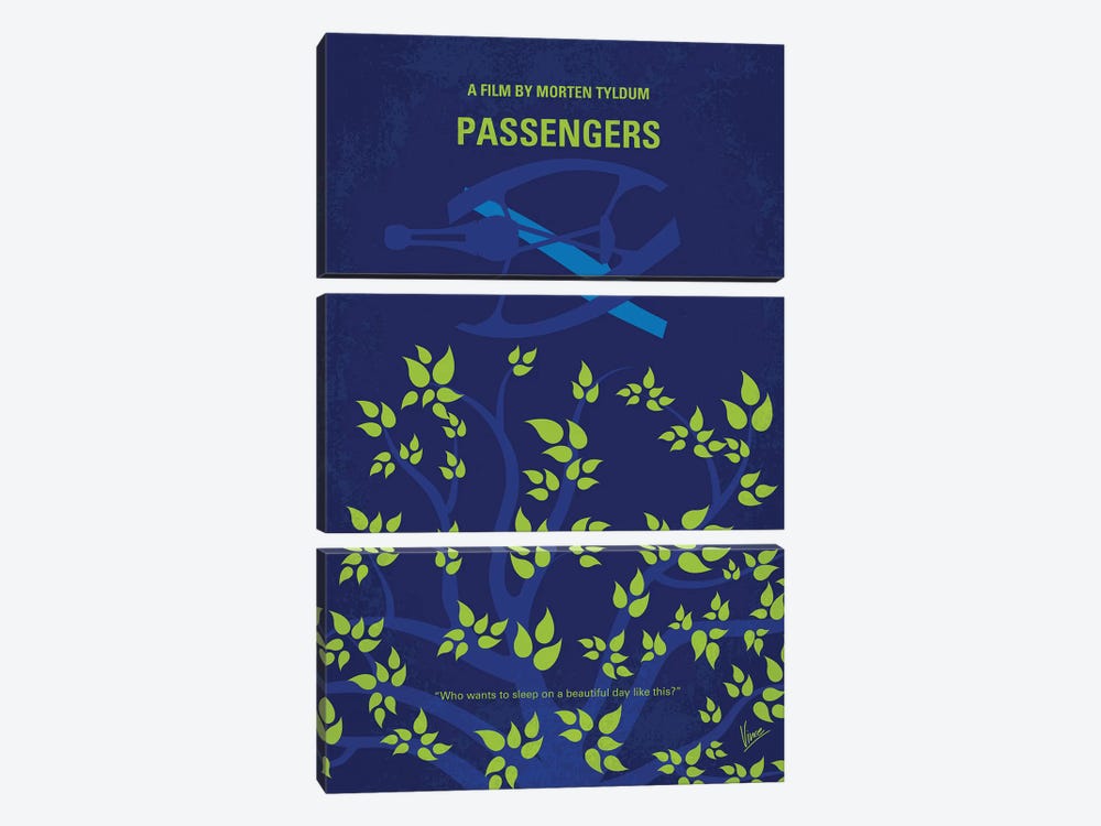Passengers Minimal Movie Poster by Chungkong 3-piece Canvas Print