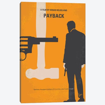 Payback Minimal Movie Poster Canvas Print #CKG985} by Chungkong Canvas Print