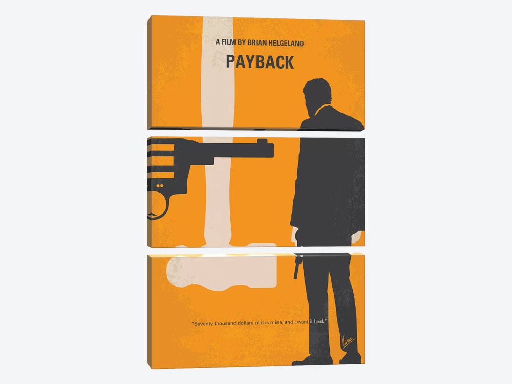 Payback Minimal Movie Poster by Chungkong 3-piece Canvas Art