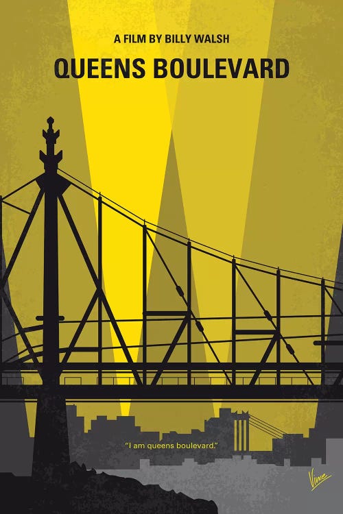 Queens Boulevard Minimal Movie Poster by Chungkong wall art