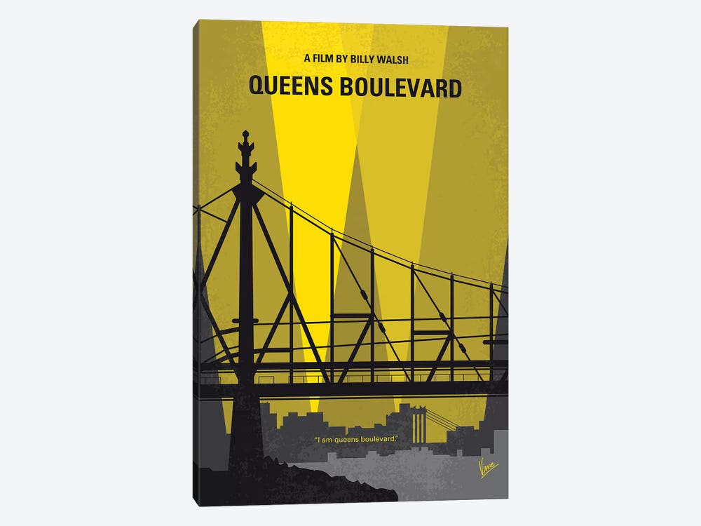Queens Boulevard Minimal Movie Poster by Chungkong 1-piece Canvas Art