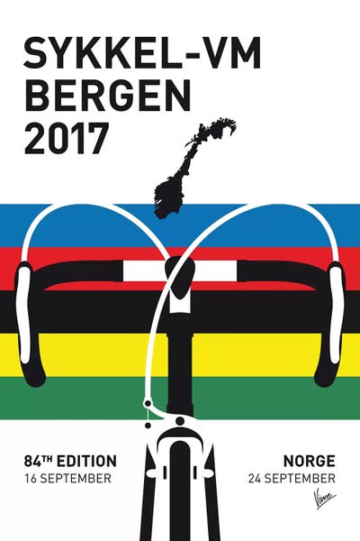 2017 UCI Road World Championships Minimal Poster by Chungkong art print