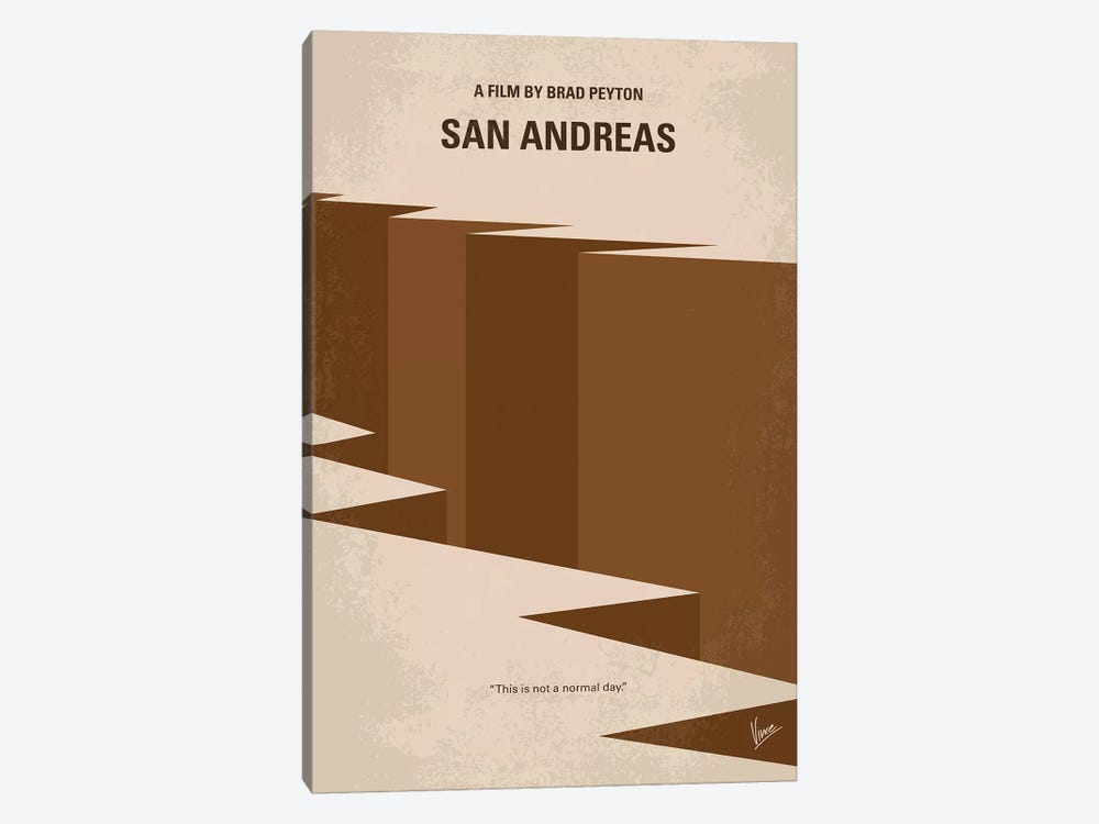 San Andreas Minimal Movie Poster by Chungkong 1-piece Art Print