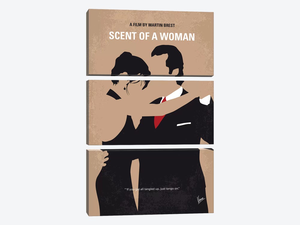 Scent Of A Woman Minimal Movie Poster by Chungkong 3-piece Canvas Wall Art