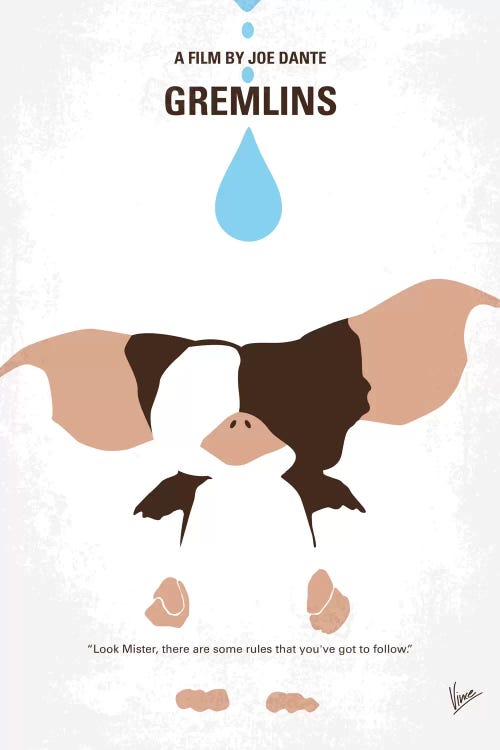 Gremlins Minimal Movie Poster by Chungkong wall art