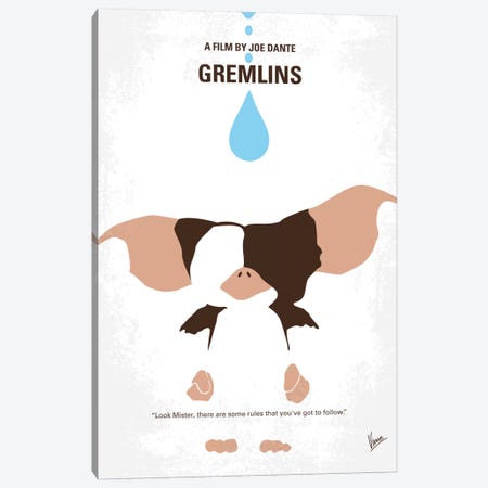 Gremlins Minimal Movie Poster Canvas Print #CKG9} by Chungkong Canvas Print