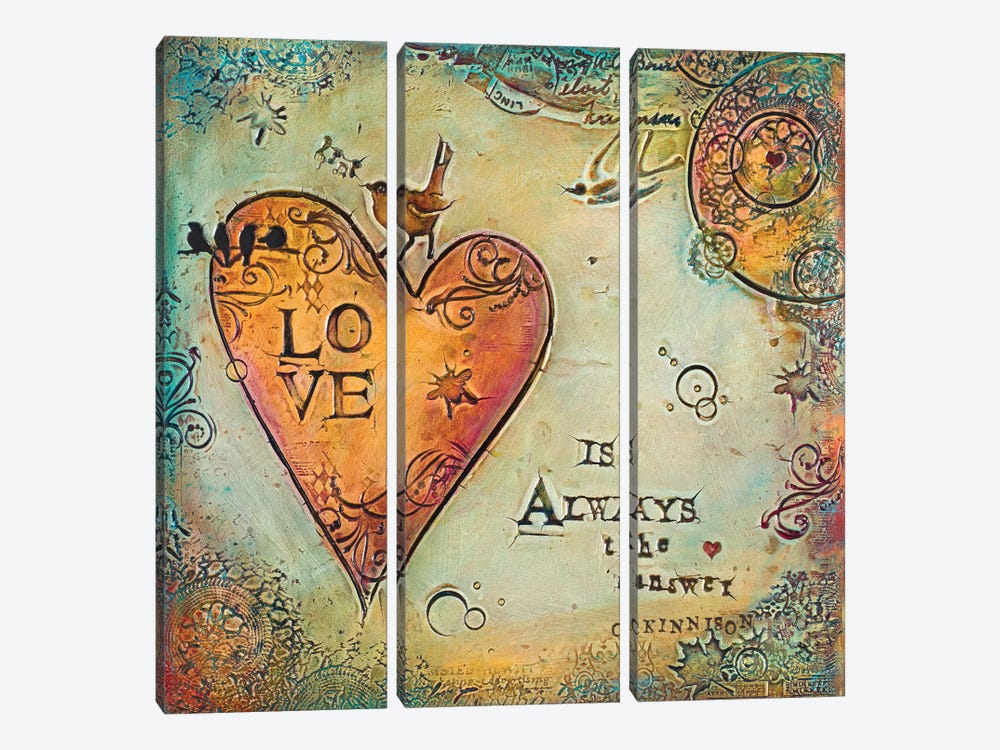Love is Always The Answer II by Carolyn Kinnison 3-piece Canvas Artwork