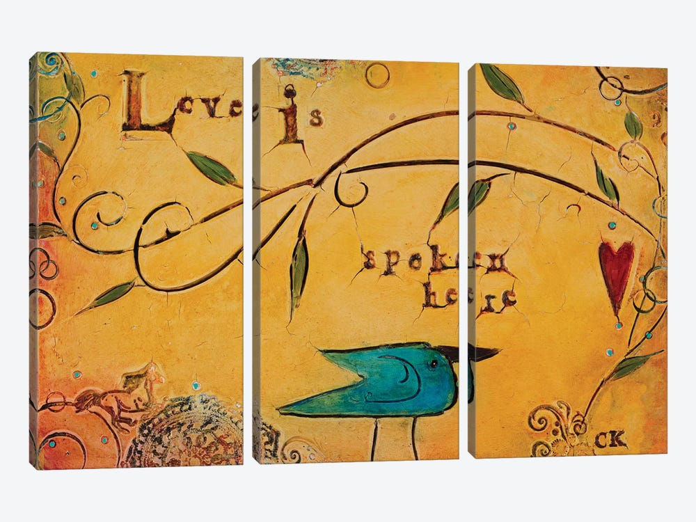 Love is Spoken Here by Carolyn Kinnison 3-piece Canvas Art Print