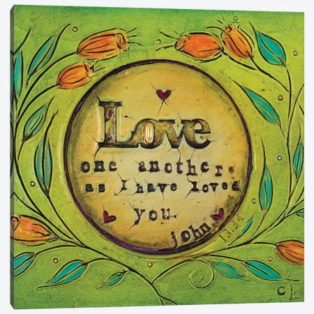 Love One Another Canvas Print #CKI16} by Carolyn Kinnison Canvas Print