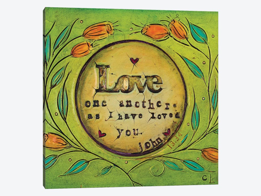 Love One Another by Carolyn Kinnison 1-piece Canvas Art Print