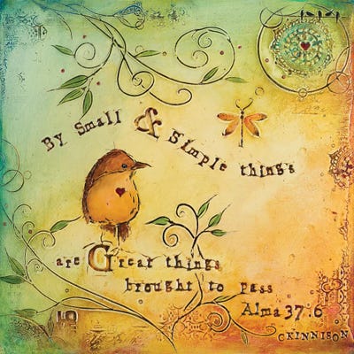 Small and Simple Things by Carolyn Kinnison framed canvas print