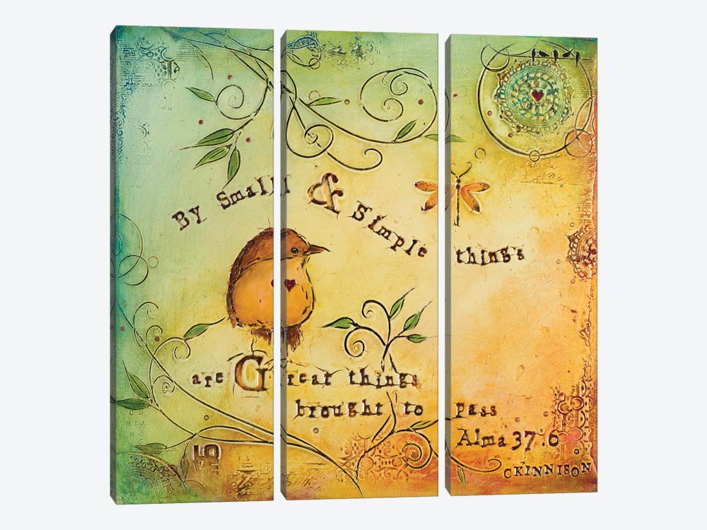 Small and Simple Things by Carolyn Kinnison 3-piece Canvas Artwork