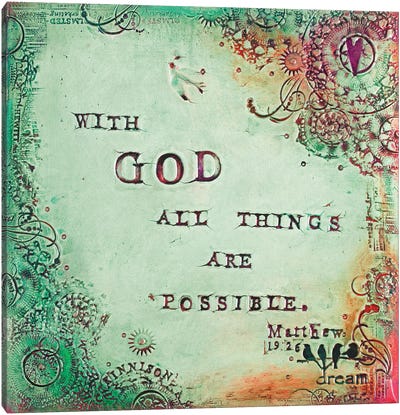 All Things are Possible Canvas Art Print - Faith Art