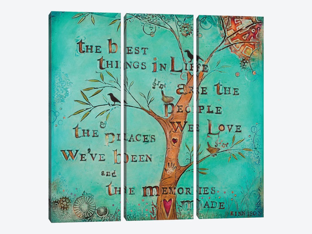 The Best Things in Life by Carolyn Kinnison 3-piece Canvas Art Print