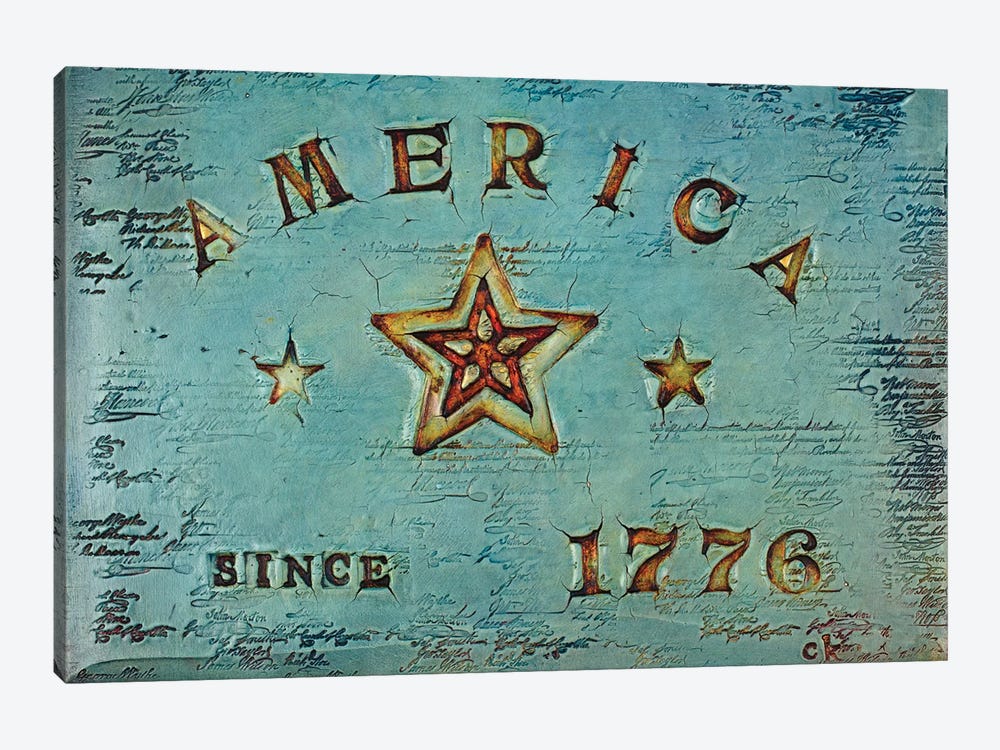America 1776 by Carolyn Kinnison 1-piece Canvas Art Print