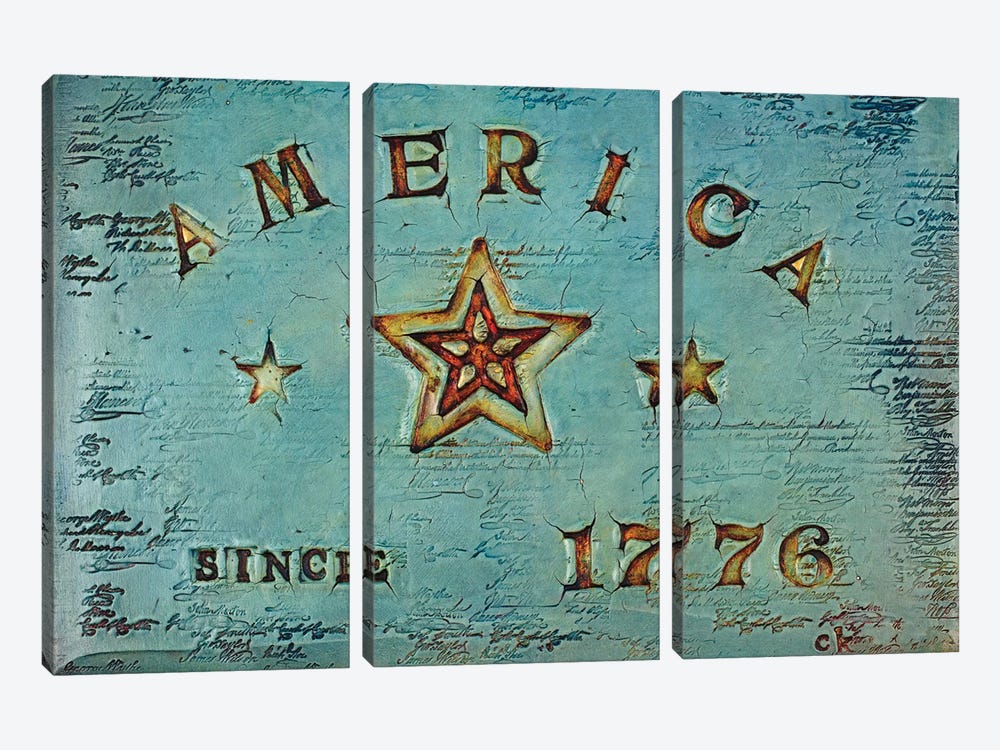 America 1776 by Carolyn Kinnison 3-piece Canvas Art Print