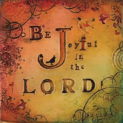 Be Joyful by Carolyn Kinnison multi panel art