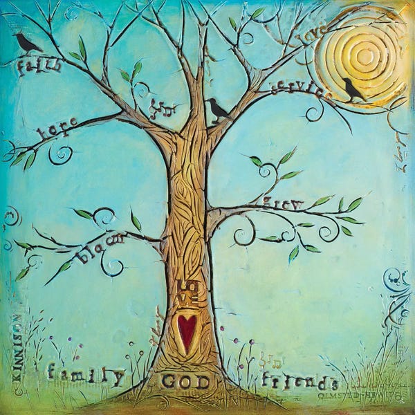 Carolyn Kinnison: Faith Family Friends Tree by Carolyn Kinnison