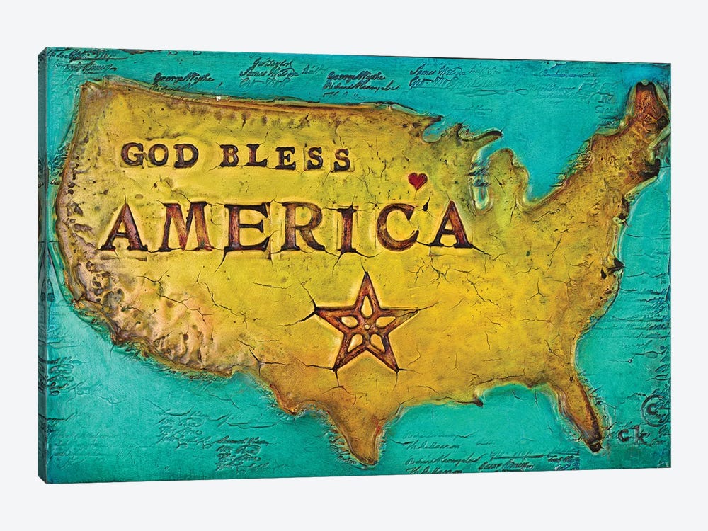 God Bless America 1-piece Canvas Artwork