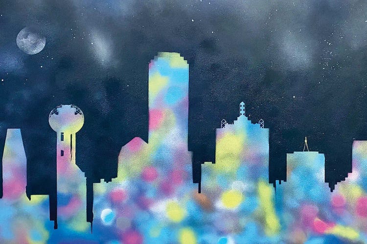 Dallas At Night by Clint L. Bartley wall art