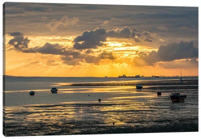 Sunset At Low Tide - Southend Canvas Art Print - Colin Kemp Photography