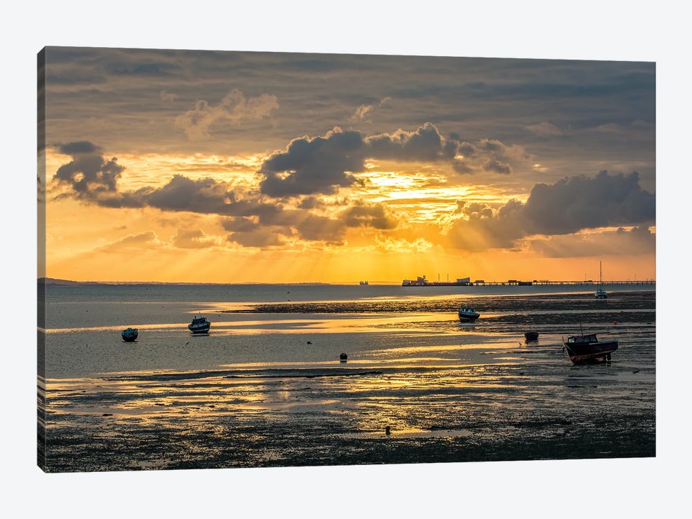 Sunset At Low Tide - Southend by Colin Kemp Photography 1-piece Canvas Artwork
