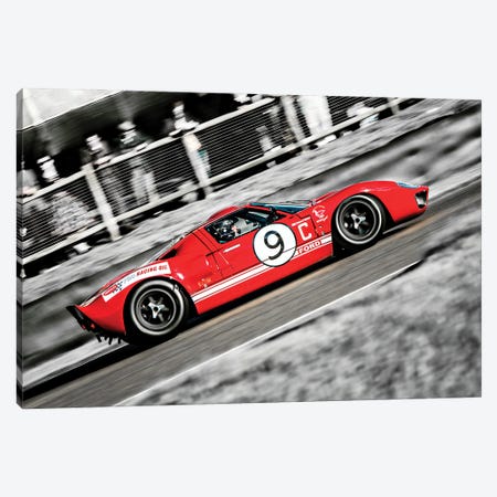 Gt40 At Goodwood Revival Canvas Print #CKP23} by Colin Kemp Photography Canvas Art