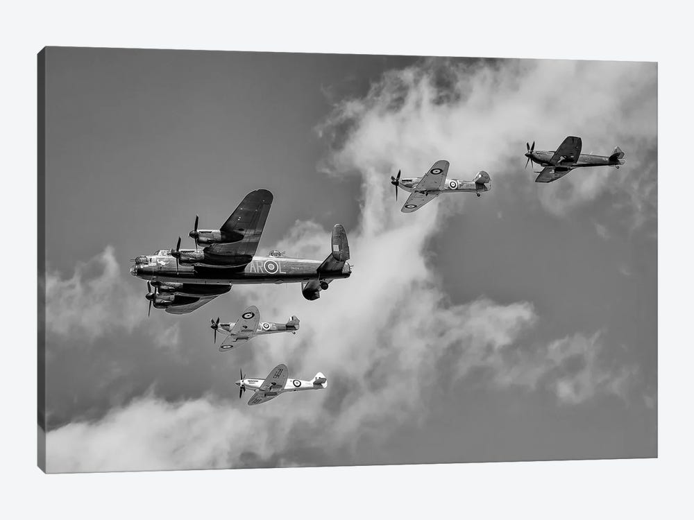 Battle Of Britain Flight - Thompson Formation by Colin Kemp Photography 1-piece Canvas Print
