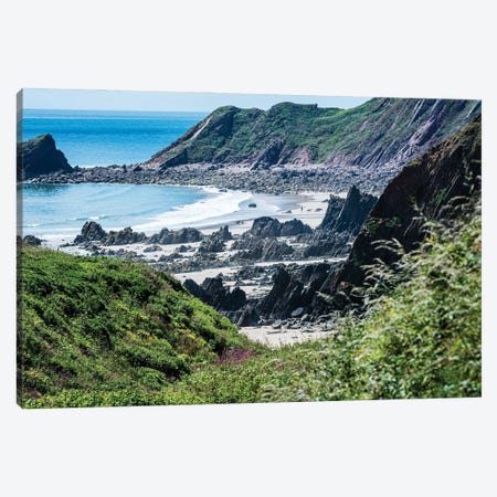 Lone Walker At Marloes Sands, Pembrokeshire Canvas Print #CKP25} by Colin Kemp Photography Canvas Print